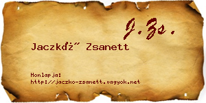 Jaczkó Zsanett névjegykártya