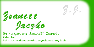 zsanett jaczko business card